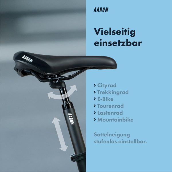AARON Spring Federsattelstütze mit Gratis Sattel - Sattelstütze in 27,2, 30,9 oder 31,6 mm Schn?ppchen – Bild 5