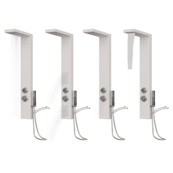 Duschpaneel-System Aluminium Weiß Online – Bild 5